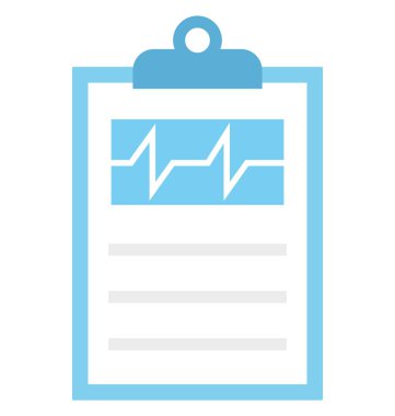 reçete, sağlık raporu, kolayca değiştirilebilir veya düzenlediğiniz izole vektör simgesi