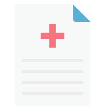 reçete, sağlık raporu, kolayca değiştirilebilir veya düzenlediğiniz izole vektör simgesi