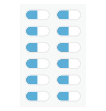  kapsül, uyuşturucu, kolayca değiştirilebilir veya düzenlediğiniz izole vektör simgesi