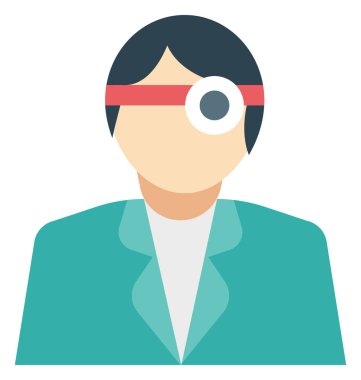 Doktor avatar, Doktor, kolayca değiştirilebilir veya düzenlediğiniz izole vektör simgesi