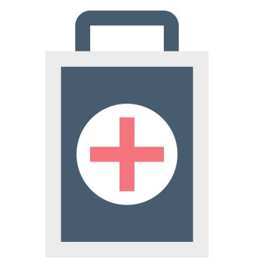 Tıbbi yardım, ilk yardım, kolayca değiştirilebilir veya düzenlediğiniz izole vektör simgesi