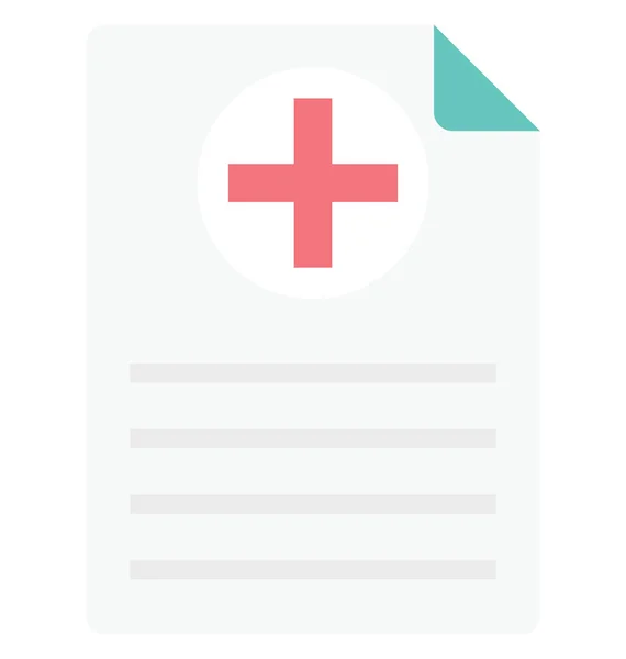 Prescripción Informe Médico Icono Vector Aislado Que Puede Modificar Editar — Archivo Imágenes Vectoriales
