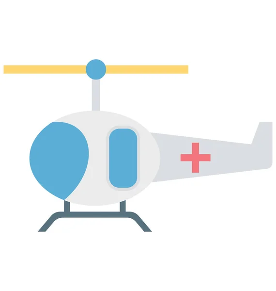 Orvosi Helikopter Légi Mentők Elszigetelt Vector Icon Könnyen Módosítható Vagy — Stock Vector