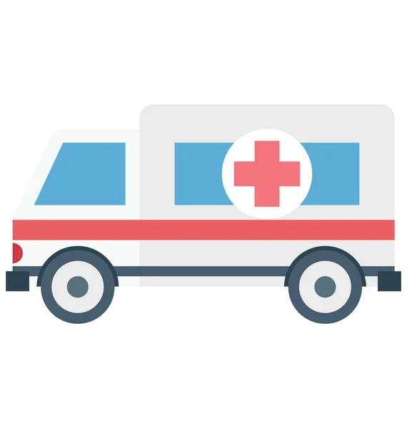 Ambulance Medical Transport Isolated Vector Icon Can Easily Modified Edit — Stock Vector