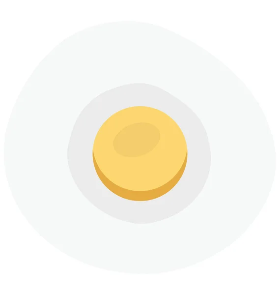 Fried Egg Breakfast Isolated Vector Icon Can Easily Modified Edit — Stock Vector