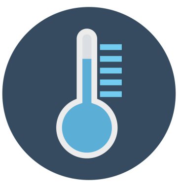 Termometre, sıcaklık, kolayca değiştirilebilir veya düzenlediğiniz izole vektör simgesi