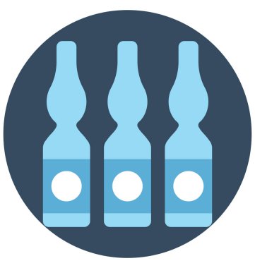 şişe, enjeksiyon şişe, kolayca değiştirilebilir veya düzenlediğiniz izole vektör simgesi