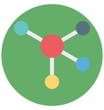 Elektron, atom, kolayca değiştirilebilir veya düzenlediğiniz izole vektör simgesi