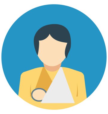 kırık, alçı, kolayca değiştirilebilir veya düzenlediğiniz izole vektör simgesi