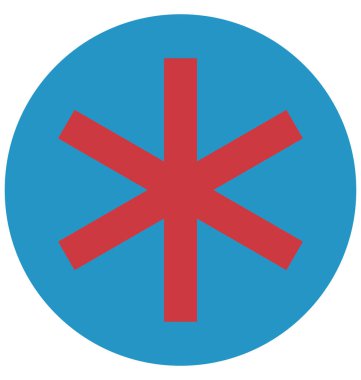 hayat, tıbbi yıldız, kolayca değiştirilebilir veya düzenlediğiniz izole vektör simge yıldız