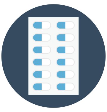  kapsül, uyuşturucu, kolayca değiştirilebilir veya düzenlediğiniz izole vektör simgesi