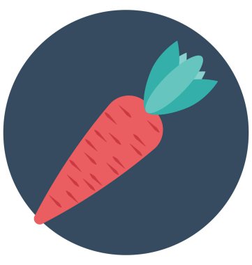 kolayca değiştirilebilir veya düzenlediğiniz havuç, sebze, izole vektör simgesi