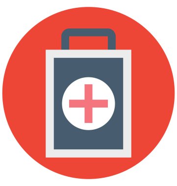 Tıbbi yardım, ilk yardım, kolayca değiştirilebilir veya düzenlediğiniz izole vektör simgesi