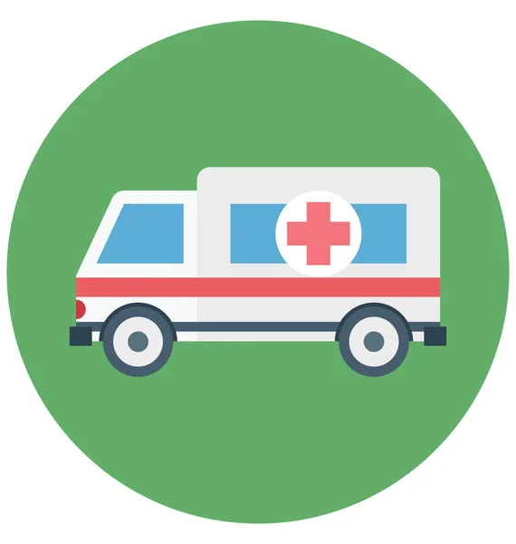 Ambulans Medicinsk Transport Isolerade Vektor Ikon Som Kan Enkelt Ändras — Stock vektor