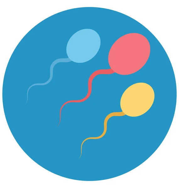 Espermatozoides Fértiles Icono Vector Aislado Que Puede Modificar Editar Fácilmente — Archivo Imágenes Vectoriales
