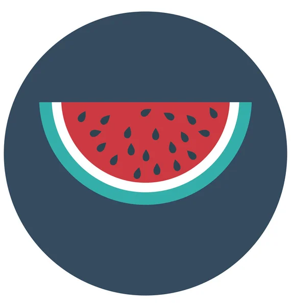 Görögdinnye Gyümölcs Elszigetelt Vector Icon Könnyen Módosítható Vagy Szerkeszthető — Stock Vector