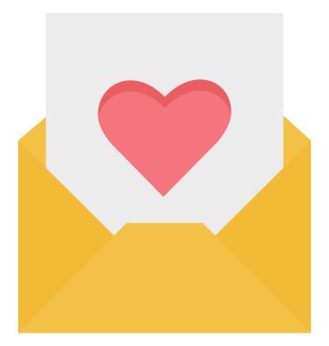 Aşk mektubu vektör izole vektör simgeler kolayca değiştirilebilir ve Düzenle