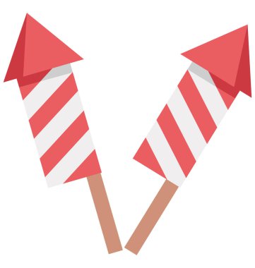 Havai fişek roket vektör izole vektör simgeleri kolayca değiştirilebilir ve Düzenle