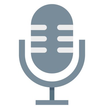 Mic vektör izole vektör simgeleri kolayca değiştirilebilir ve Düzenle 