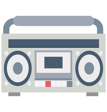Boombox vektör izole vektör simgeleri kolayca değiştirilebilir ve Düzenle