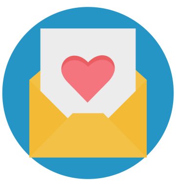 Aşk mektubu vektör izole vektör simgeler kolayca değiştirilebilir ve Düzenle