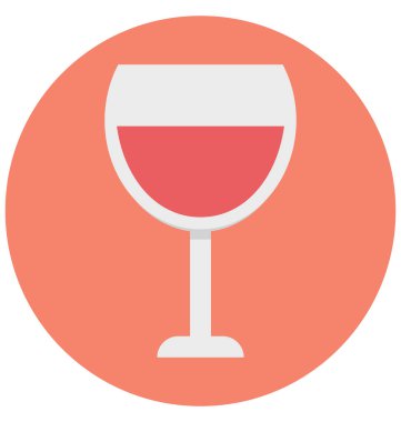 Şarap cam vektör izole vektör simgeleri kolayca değiştirilebilir ve Düzenle 