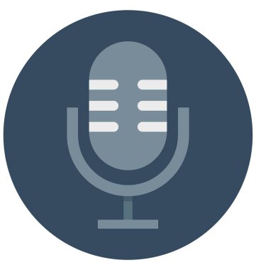 Mic vektör izole vektör simgeleri kolayca değiştirilebilir ve Düzenle 