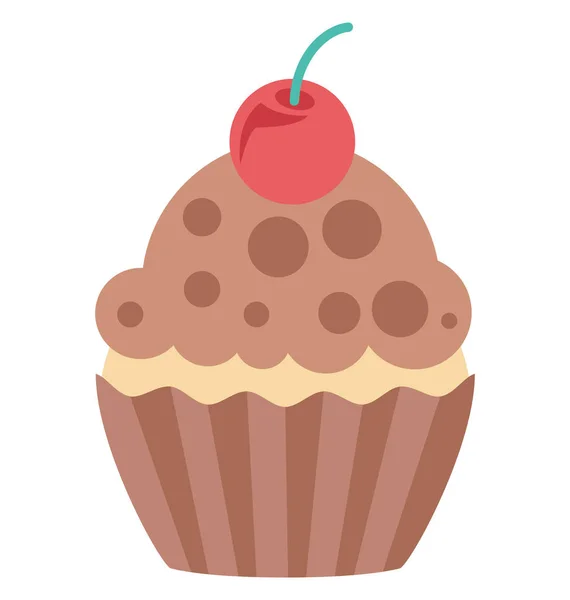 Cupcake Vector Isolated Vector Iconos Que Pueden Modificar Editar Fácilmente — Archivo Imágenes Vectoriales