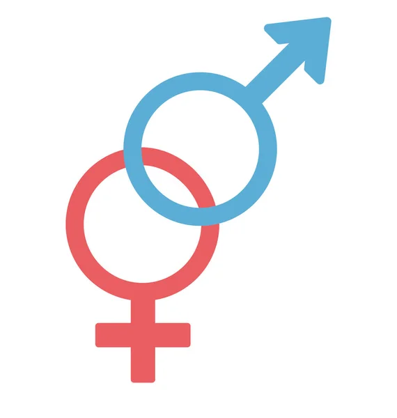 可轻松修改和编辑的性别符号向量分离向量图标 — 图库矢量图片