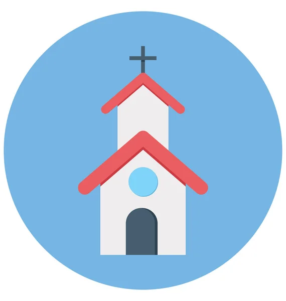 Chiesa Vettoriale Isolato Icone Vettoriali Che Possono Essere Facilmente Modificati — Vettoriale Stock