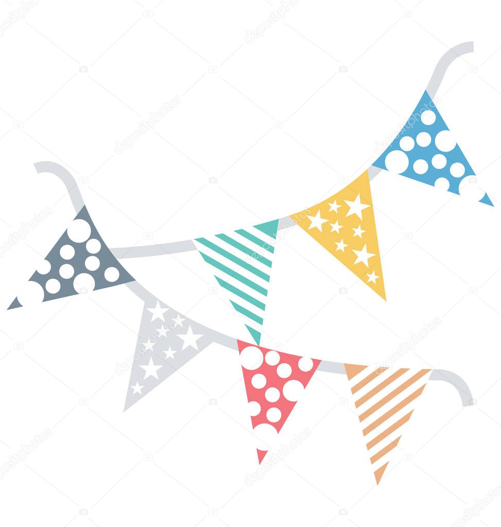 Buntings Vector Isolated Vector icons that can be easily modified and edit