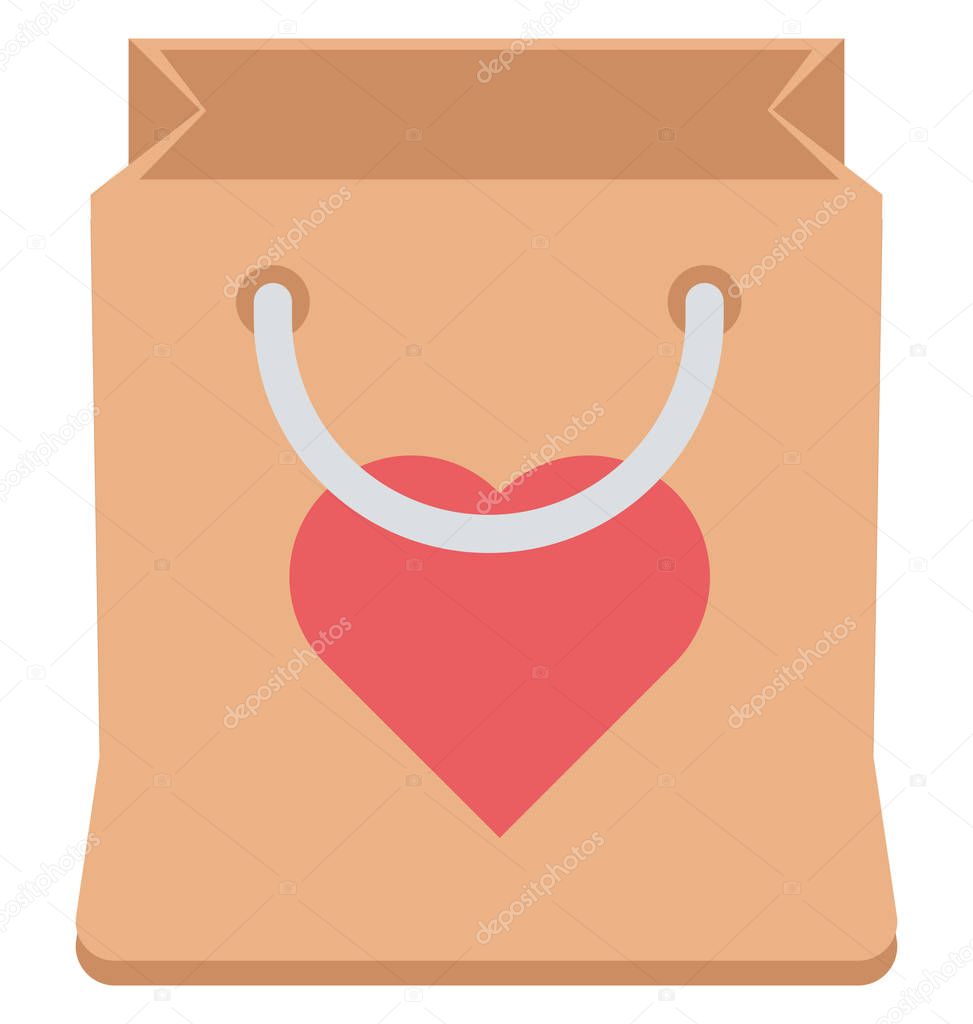 Shopping Bag Vector Isolated Vector icons that can be easily modified and edit