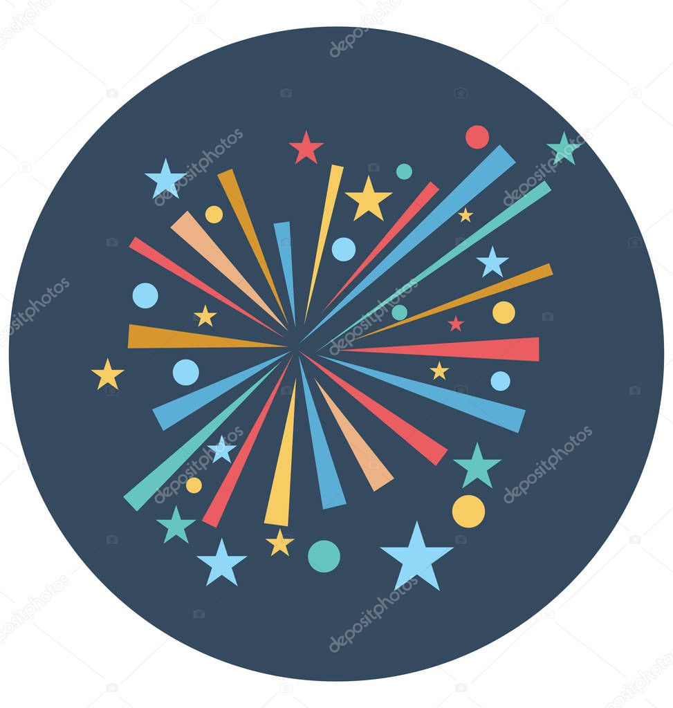 Firework Vector Isolated Vector icons that can be easily modified and edit 