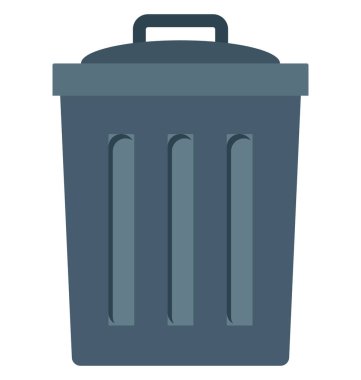 Çöp Kovası, can, kolayca değiştirilebilir veya düzenlediğiniz izole vektör simgeler 