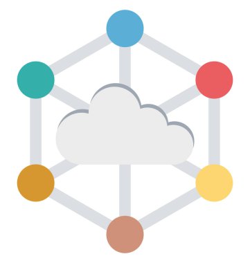 Ağ cloud, paylaşımı, kolayca değiştirilebilir veya düzenlediğiniz izole vektör simgeler bulut 