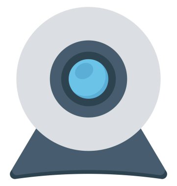 Web Kamerası, web kamerası, kolayca değiştirilebilir veya düzenlediğiniz izole vektör simgeler 