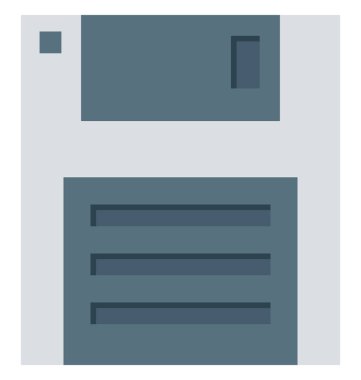 disket, disket sürücü, kolayca değiştirilebilir veya düzenlediğiniz izole vektör simgeler 