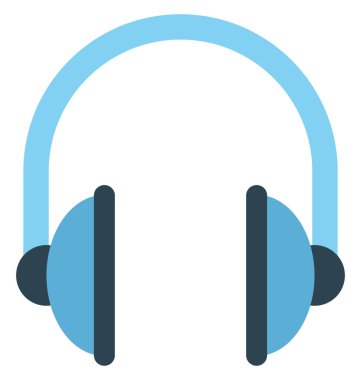 kulaklık, kulaklık, kolayca değiştirilebilir veya düzenlediğiniz izole vektör simgeler 