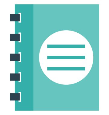 Defter, Not defteri, kolayca değiştirilebilir veya düzenlediğiniz izole vektör simgeler 