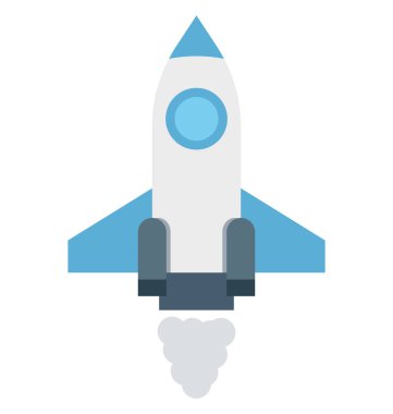 Füze, web başlangıç, kolayca değiştirilebilir veya düzenlediğiniz izole vektör simgeler 