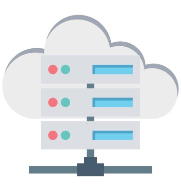 veri paylaşımı bulut, bulut bilgisayar, kolayca değiştirilebilir veya düzenlediğiniz izole vektör simgeler 