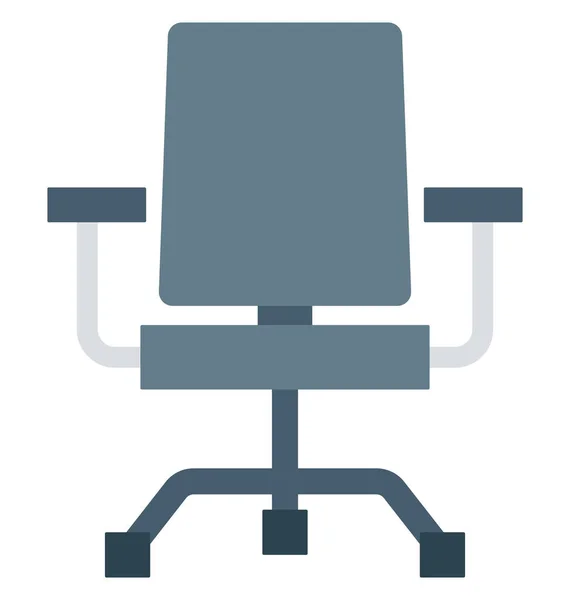 Περιστρεφόμενη Καρέκλα Καρέκλα Απομονωμένες Ανυσματικά Εικονίδια Που Μπορεί Εύκολα Τροποποιηθεί — Διανυσματικό Αρχείο
