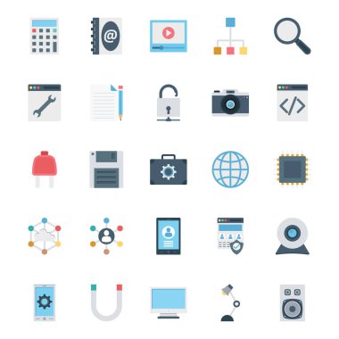 Kolayca değiştirilebilir veya düzenlediğiniz web ve Seo izole vektör simgeleri