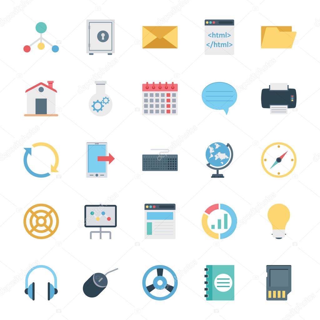 Web and SEO Isolated Vector icons that can be easily modified or edit