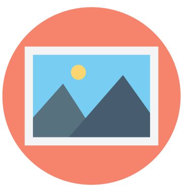 Manzara, manzara, kolayca değiştirilebilir veya düzenlediğiniz izole vektör simgeler 