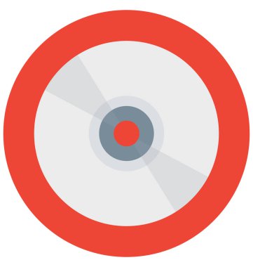 CD, CD, kolayca değiştirilebilir veya düzenlediğiniz izole vektör simgeler 