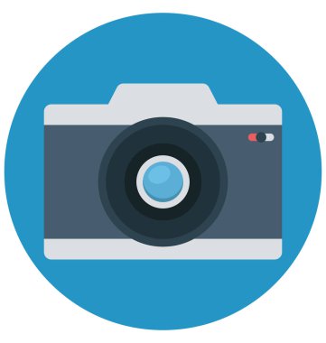 Kamera, fotoğraf, kolayca değiştirilebilir veya düzenlediğiniz izole vektör simgeler 