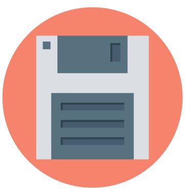 disket, disket sürücü, kolayca değiştirilebilir veya düzenlediğiniz izole vektör simgeler 