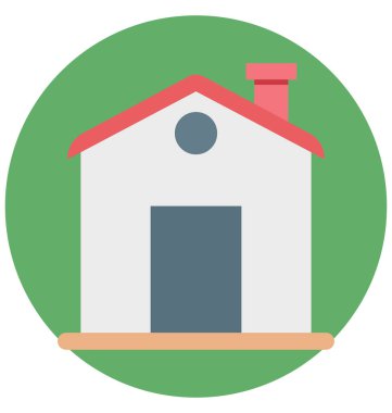 Ev, daire, kolayca değiştirilebilir veya düzenlediğiniz izole vektör simgeler 