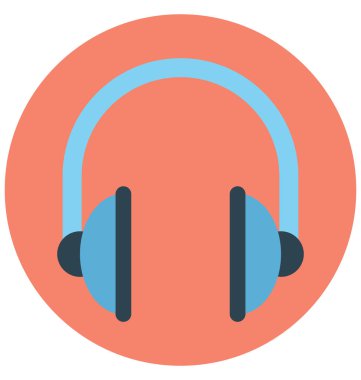 kulaklık, kulaklık, kolayca değiştirilebilir veya düzenlediğiniz izole vektör simgeler 